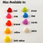 8 Blue Heart Shaped Buttons for Sewing
