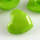 8 Green Heart Shaped Buttons for Sewing