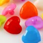 18 Heart Shaped Buttons for Sewing - Assorted Colors