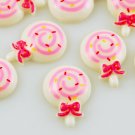 6 Kawaii White Lollipop Flatbacks