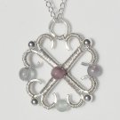 Flourite and Silver Pendant