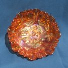 VINTAGE IMPERIAL GLASS LUSTRE ROSE MARIGOLD CARNIVAL GLASS FOOTED BOWL