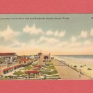 VINTAGE OCEAN FRONT PARK BOARDWALK DAYTONA BEACH FLORIDA COLOR POSTCARD