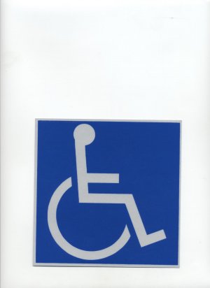 6" x 6" 8"X" 4"X 4" HANDICAP DECALS