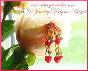 Red Swarovski Earrings