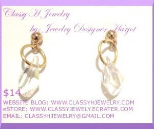 Polygon Drop Swarovski Earrings