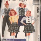 Girls Blouse Vest Skirt Pants Size 7 McCalls 8333 Sewing Pattern