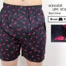 Black boxer with red pattern