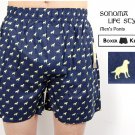 Men Navy boxer with yellow pattern