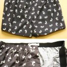 Black men boxer with white pattern