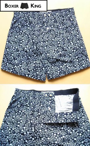 Navy Floral Men Boxer