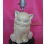 Vintage (1950's) - Ceramic White Cat/Kitten Table Lamp