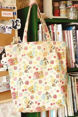 Free Shipping Japanese Kawaii Handmade ECO-Friendly Shopping Bag Tote - little Animals
