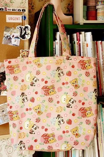 Free Shipping Japanese Kawaii Handmade ECO-Friendly Shopping Bag Tote - little Animals