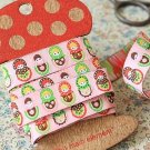 1.6cm x 5 Yards - kawaii Cotton Woven Jacquard Trim Ribbon - Russian Doll Matryoshka