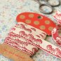1.6cm x 5 Yards - kawaii Cotton Woven Jacquard Trim Ribbon - Mushroom