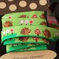 1.6cm x 5 Yards - kawaii Cotton Woven Jacquard Trim Ribbon - Green Hedgehog
