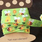 1.6cm x 5 Yards - kawaii Cotton Woven Jacquard Trim Ribbon - Little Bees