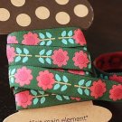 1.6cm x 5 Yards - kawaii Cotton Woven Jacquard Trim Ribbon - Flowers