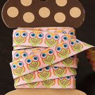 1.6cm x 5 Yards - kawaii Cotton Woven Jacquard Trim Ribbon - Owl