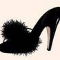 Sexy Exotic Black Maribou Bedroom Slippers High Heels Size 8
