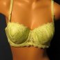 BRAS  LIME LACE PADDED UNDERWIRE BRA  SZ 34-C NEW