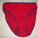 St. Eve Bikini Panties Red With Navy Trim-New-Size S