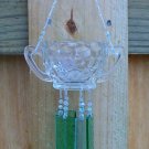 Depression Glass Sugar Bowl Windchime, Wind Chime