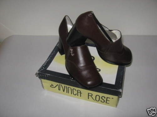 Vinca Rose Ladies Dress Brown Shoes Size 6