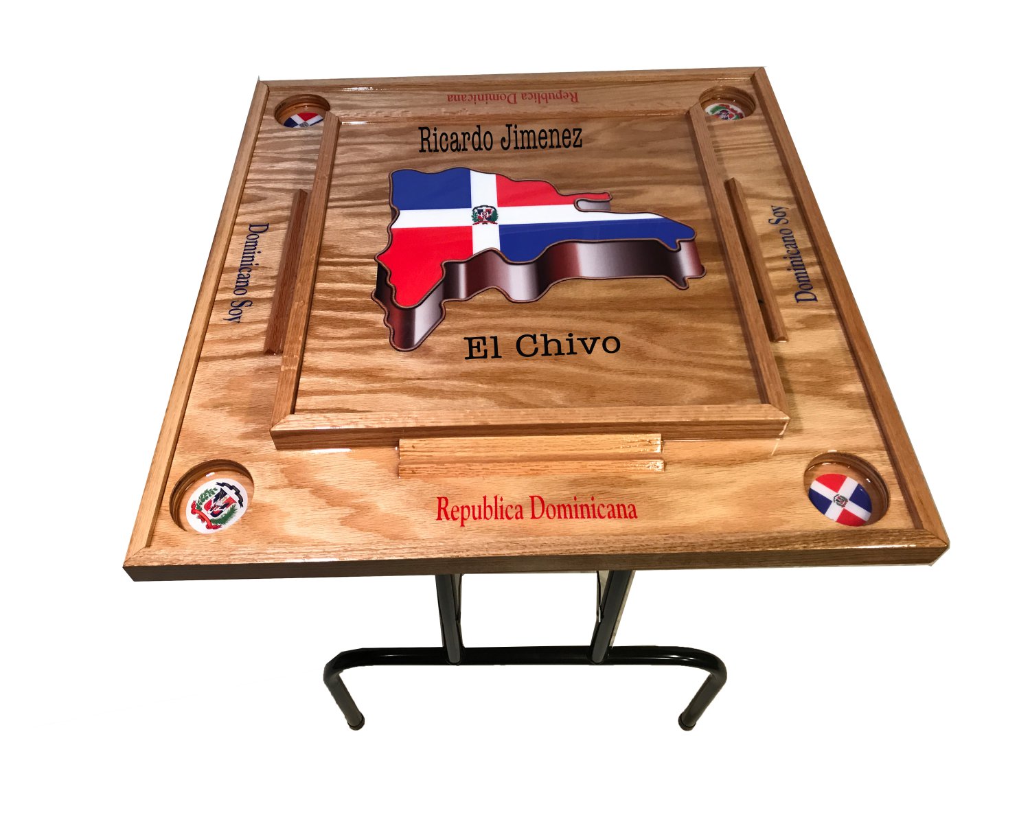 Dominican Republic Domino Table with the 3D map