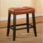 Portman Saddle Bar Stools 24" - - Pair