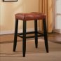 Portman Saddle Bar Stools 29" - Espresso Color - Pair