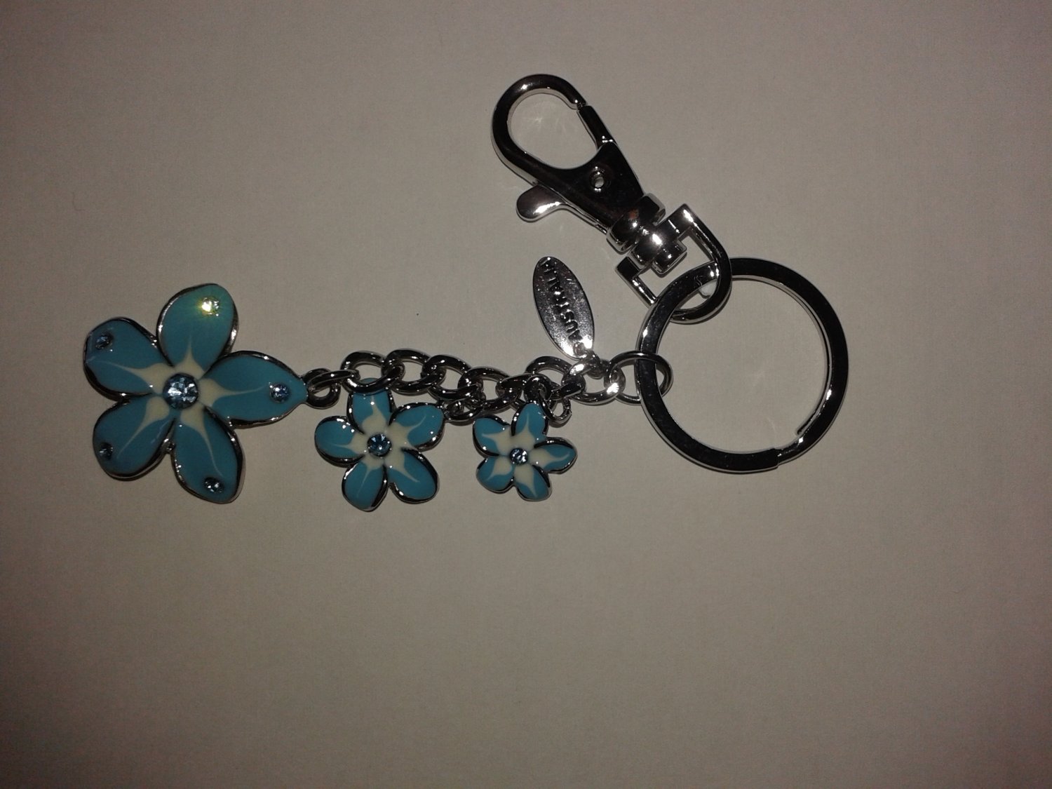 Blue flower keychain