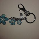 Blue flower keychain