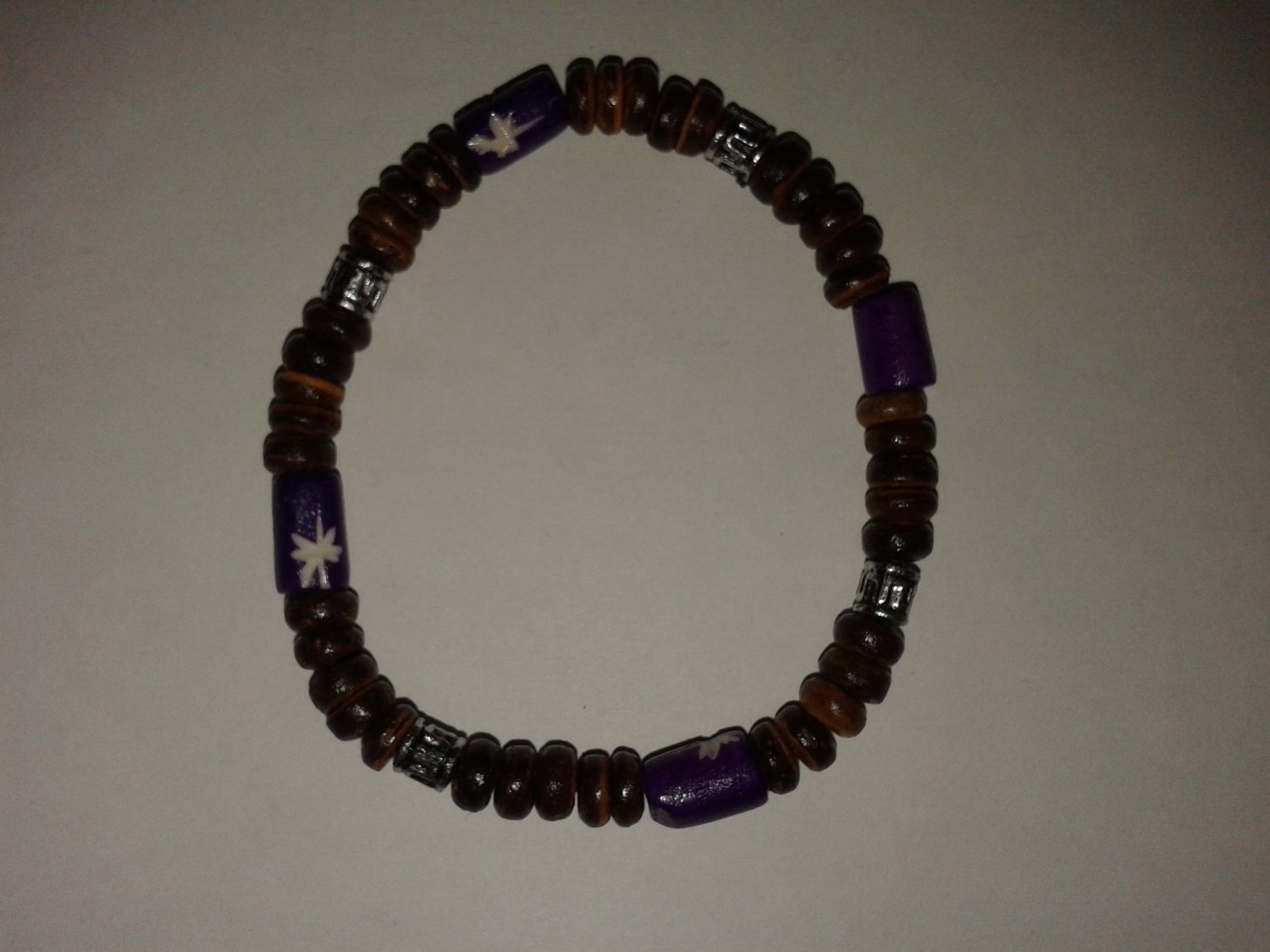 Purple wooden brace