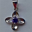4 leaf gloves 925 silver amethyst crystal necklace