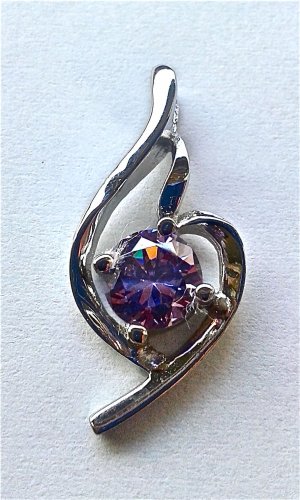 30&iuml;&sup1;&ordf; Silver angel amethyst necklace
