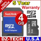 Sandisk 4GB MicroSD Micro SD SDHC MicroSDHC Flash Memory Card 4 GB G 4G \ SDSDQ-4096