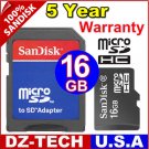 Sandisk 16GB MicroSD Micro SD SDHC MicroSDHC Flash Memory Card 16 GB G 16G \ SDSDQ-016G