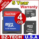 Sandisk 4GB MicroSDHC MicroSD Micro SD SDHC Mini MinSD MiniSDHC Flash Memory Card 4G \ SDSDQ-4096-3A
