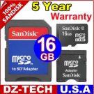 Sandisk 16GB MicroSD Micro SD SDHC MicroSDHC Mini MiniSD MiniSDHC Flash Memory Card\ SDSDQ-016G-3A