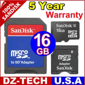 Sandisk 16GB MicroSD Micro SD SDHC MicroSDHC Mini MiniSD MiniSDHC Flash Memory Card\ SDSDQ-016G-3A