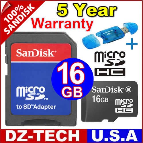 Sandisk 16GB MicroSD Micro SD SDHC MicroSDHC Flash Memory Card 16 GB G 16G \ SDSDQ-016G-PROMOTION