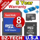 Sandisk 8GB MicroSD Micro SD SDHC MicroSDHC MiniSD Mini Flash Memory Card \ SDSDQ-8192-3A-PROMOTION
