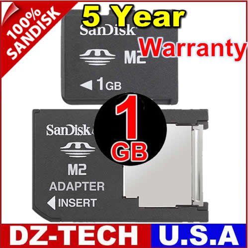 Sandisk 1GB Memory Stick Pro Duo Micro M2 MS 1 G GB 1G\ SDMSM2-1024-DUO