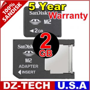 Sandisk 2GB Memory Stick Pro Duo Micro M2 MS 2 G GB 2G\ SDMSM2-2048-DUO
