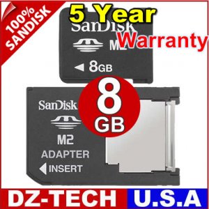 Sandisk 8GB Memory Stick Pro Duo Micro M2 MS 8 G GB 8G\ SDMSM2-8192-DUO