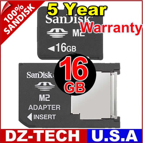 Sandisk 16GB Memory Stick Pro Duo Micro M2 MS 16 G GB 16G\ SDMSM2-016G-DUO