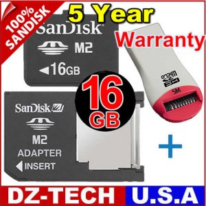 Sandisk 16GB Memory Stick Pro Duo Micro M2 MS 16 G GB 16G\ SDMSM2-016G-DUO-PROMOTION-2