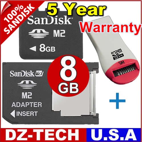 Sandisk 8GB Memory Stick Pro Duo Micro M2 MS 8 G GB 8G\ SDMSM2-8192-DUO-PROMOTION-2